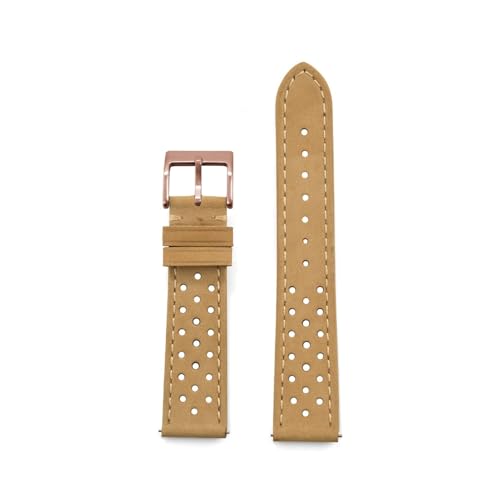 ���B���e�[�W���U�[�X�g���b�v Samsung Galaxy Watch 6/5/4 Pro �ƌ݊����̂���\�t�g���v�ʋC�����X�g�o���h 18 �~�����[�g�� 20 �~�����[�g�� 22 �~�����[�g��������(Khaki-Rose Gold,22mm)