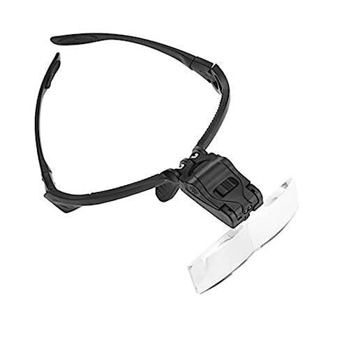 FRCOLOR 5Pcs Loupe Magnifying Glasses with Visor Magnifier with Interchangeable Lenses for Enhanced Viewing Experience for Crafts and Close Work