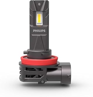 Philips Ultinon Access LED car headlight bulb (H8/H9/H16-Fog), ultra-compact direct-fit, 80%, 6000K, set of 2