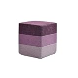 WANGJIN-sgabello Poggiapiedi ottomano Seggiolino da Picnic Portatile Versatile Cubi salvaspazioPassa Max 300 kg Antiscivolo Viola 29 x 29 x 35 cm