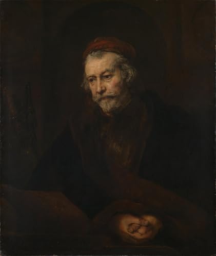 Portrait de l'apôtre Paul par Rembrandt : affiche graffiti moderne 60x90cm