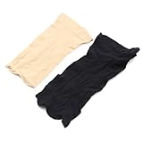 Tynver 2pc Covered Head Hood Mask Mesh Stockings Transparent Elastic Bondage Costume Unisex Headgear (Color:2pc mix,Size:one size)