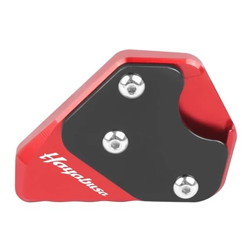 tänder-Verbreiterung Motorrad-Seitenständer-Pad für Suzuki Hayabusa GSX1300R GSX-R1300GSXR 1300R 2021–2023 Verlängerungsplatte, Stützplatte, Vergrößerung(Rot 1)