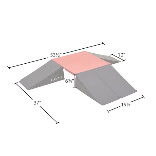 ELEVATE OUTDOOR Polypropylene Mini EZ-Link 6-Piece Skateboard Set with Slopes for Scooters, BMX Bikes and RC Cars - 600 lb. Maximum Weight Capacity