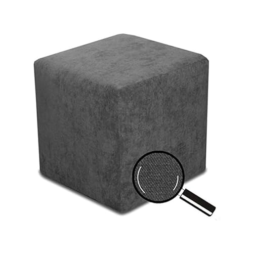 Best For Home Anthracite Cube Pouf | Coussin de Sol 40x40x40 | Pouf Confortable pour Salon | Repose-Pieds pour Canapé et Lit | Pouf Tabouret de Style Ottoman...