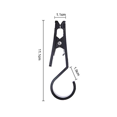 TOPmountain 4 peças de gancho de luz, multifuncional, grampo de fixação de barraca, clipe de gancho,