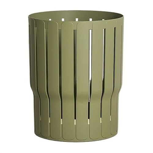 Cubo de basura de plastico calado redondo de 10 litros para oficina