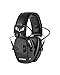 ZOHAN 054 Casque Anti Bruit de Tir Electronique avec 4 patch Protection auditive electronique Casque antibruit Reduction du bruit Amplification du son Casque antibruit pour chasse Tir SNR 27dB Noir