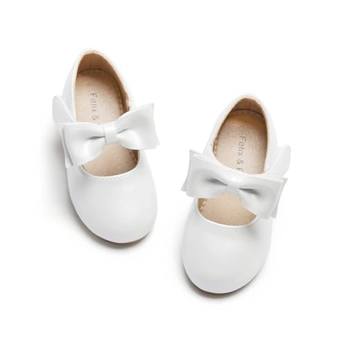 Image of Felix & Flora Toddler Flower Girl Dress Shoes - Girl Ballet Flats Party School Shoes Wedding