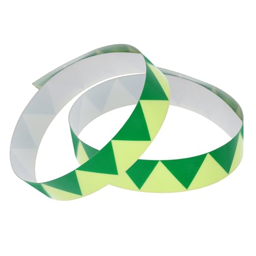 FELTECHELECTR Cinta Luminosa Adhesiva de Seguridad para Puertas y Escaleras, 2 Piezas, Pvc Resistente, Tiras Que Brillan Oscuridad para Evacuación y Señalización en Interiores, Uso en Oficinas