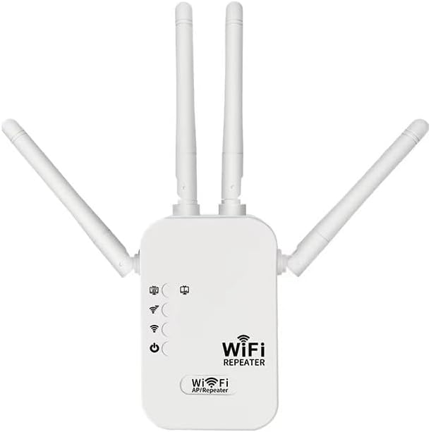 WiFi Booster,WiFi Range Extender with 4 High-Gain Antennas - Long...