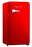 INFINITON ELECTRONICS Frigorifico Vintage Una Puerta, Rojo