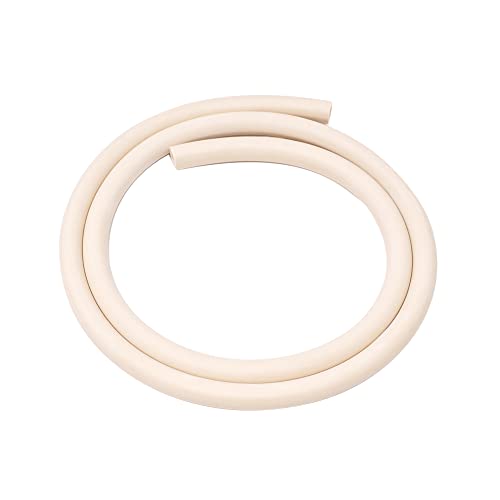 Feelers Rubber Tubing 1/2" (12Mm) Id X 7/8" (22Mm) Od White Elastic Tubing Flexible Vacuum High Temperature Rubber Hose, 3.28 Ft #TOP14