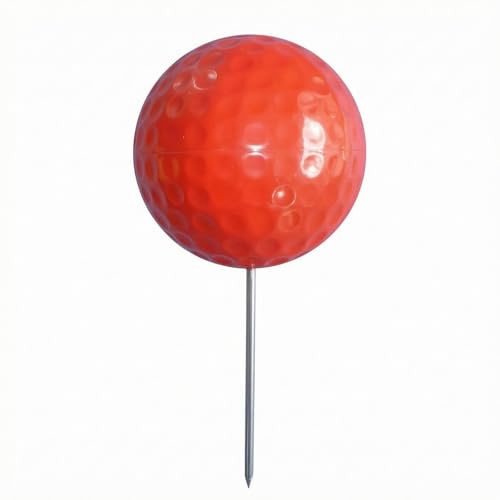 TAIZhiChen Golf-Tee-Marker rund Bodenstift-Marker geformt Golf-Teemarker, Rot
