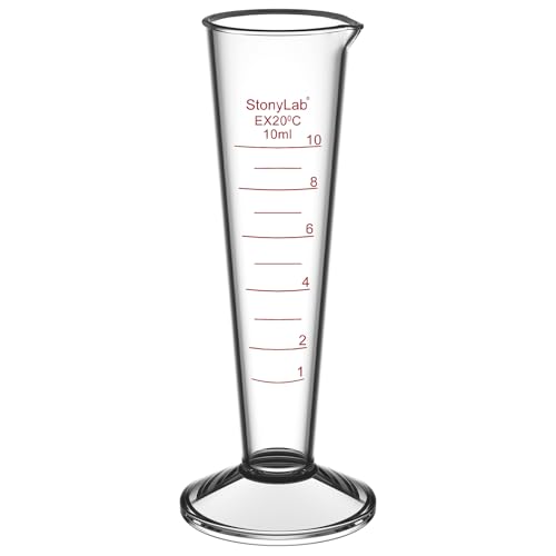 Cilindro de vidrio de 10 ml stonylab para dosificación y medición precisa
