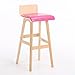 Nowoczesne stołki barowe z oparciami i podnóżkiem, wysokość 75 cm, stołek drewniany, stołek barowy, kuchnia, śniadanie, stołki barowe (kolor: różowy)