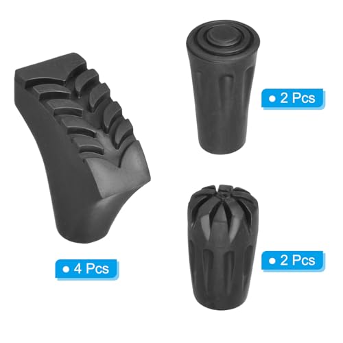 PATIKIL Trekking Pole Tips Accessories Set, 8 Pack Hiking Stick Tip Protectors Cap Ends for Outdoor Climbing Ski Poles - Image 3