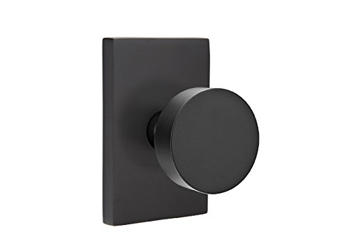 EMTEK Modern Rectangular Rosette Privacy Set with Matching Finish 