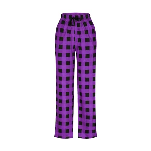 Mens Sleep Pajama Pant Plaid Pj Lounge Pants Drawstring Waist Pajama Bottoms Comfortable Soft Trousers with Pockets2