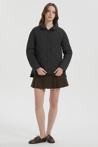 Orolay Women's Oversized Puffer Jacket Lightweight Quilted Down Coat Water Repellent Casual Outerwear4