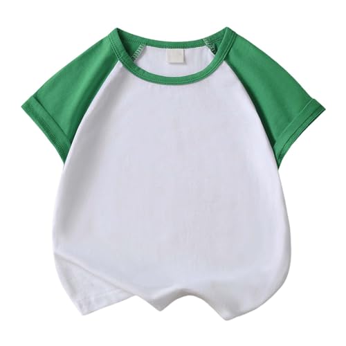 Boy Girl Tshirt Raglan Short Sleeve Shirt Cotton Blend Basic Tees Breathable Baseball T-Shirts Light T Shirts for Girls2