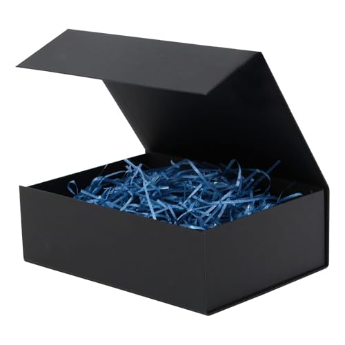 Image of Rsgift Empty gift box Small Black 9.7x7.2x3.3 Inch,3 Packs Gift Boxes with Lid Groomsmen Graduation decorative boxes with lids Halloween,Christmas,Valentine's Day,gifts for women