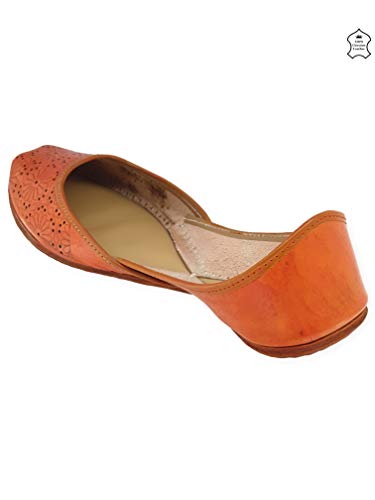 Image of Fulkari Women Cutwork Casual Genuine Soft Leather Jutis | Bite and Pinch Free Juttis | Punjabi Jutti | Girl's Office Flat Ladies Mojari | dailywear Ethnic Juti |