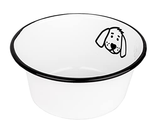 IB Laursen - Fressnapf, Hundenapf, Futternapf - für Hunde - Emaille - Ø 22 cm - Groß