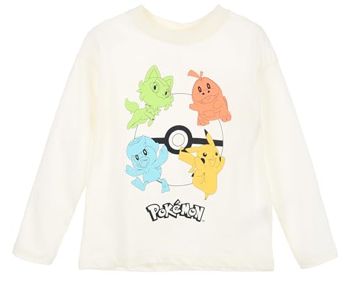 Pokémon, Camiseta de manga larga para niño, blanco, 10 Años