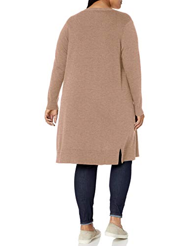Image of Amazon Essentials Women's Lightweight Mid Length Open-Front Long-Sleeve Cardigan Sweater, Ribbed (Available in Plus Size)