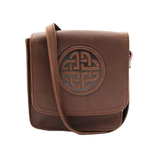 Briomhar Irish Women's Leather Shoulder Bag - Celtic Knot Design Made in Ireland