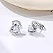 Hypoallergenic Otter Earrings for Women 925 Sterling Silver Sea Otter Studs Created Moonstone Jewelry Gifts for Women Mother Wife Girlfriend Her