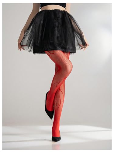 Image of SHENHE Women's Patterned Fishnet Tights High Waist Pantyhose Floral Stockings