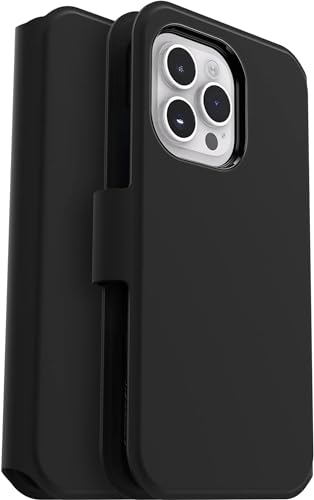 Étui à rabat iPhone 14 Pro OtterBox Strada Via noir avec porte-cartes discret
