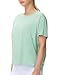 THE GYM PEOPLE Women's Short Sleeve Workout T-Shirts Back Loose Fit Running Yoga Tee Tops Light Green