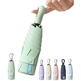 日傘おりたたみ傘 折りたたみ 6本骨 超軽量 コンパクト UVカット 紫外線遮断 遮光 遮熱 晴雨兼用 UPF50+ 日焼け防止 熱中症対策 コンパクト 携帯便利 折りたたみ傘レディース メンズ 収納袋付き (ライトグリーン)