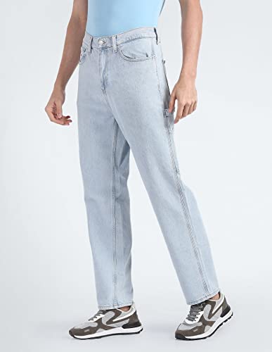 Image of Tommy Hilfiger Men's Mid Rise Regular Fit Jeans