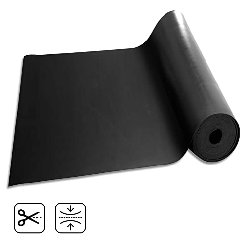 KARAT Gummimatte Meterware - Gummiläufer in vielen Strukturen - Antirutschmatte - Noppenmatte - Bodenmatte - Tränenblech - Bodenbelag (SBR-Gummi - 2mm, 120 x 100 cm)
