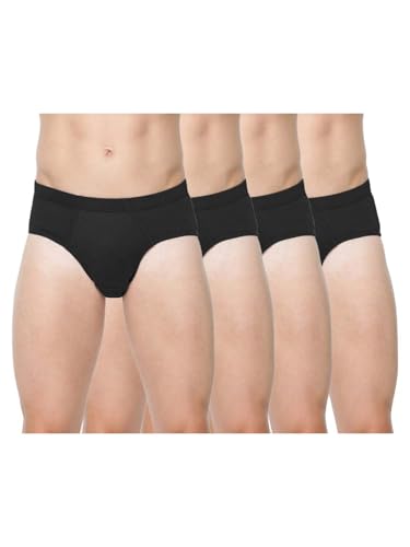 Image of RAMRAJ COTTON Solid Inner Elastic Brief for Men - Pack of 4
