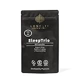 Sleep Trio - Made in USA Magnesium Apigenin L-Theanine Capsules – Premium 3-in-1 Cocktail for Sleep Management - Sleep Cocktail – Without Melatonin - 60 Capsules