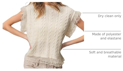 Image of Women Graphic Sweater Vest Y2k Knit Tank Top Lightweight Pullover Top