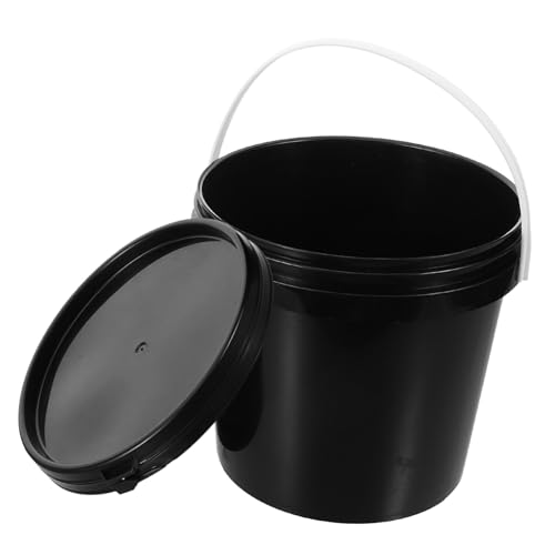 Uonlytech Cubeta de Pintura Pequeña con Tapa Plástica y Asa Cubo de Almacenamiento de Pintura y Almacenamiento de