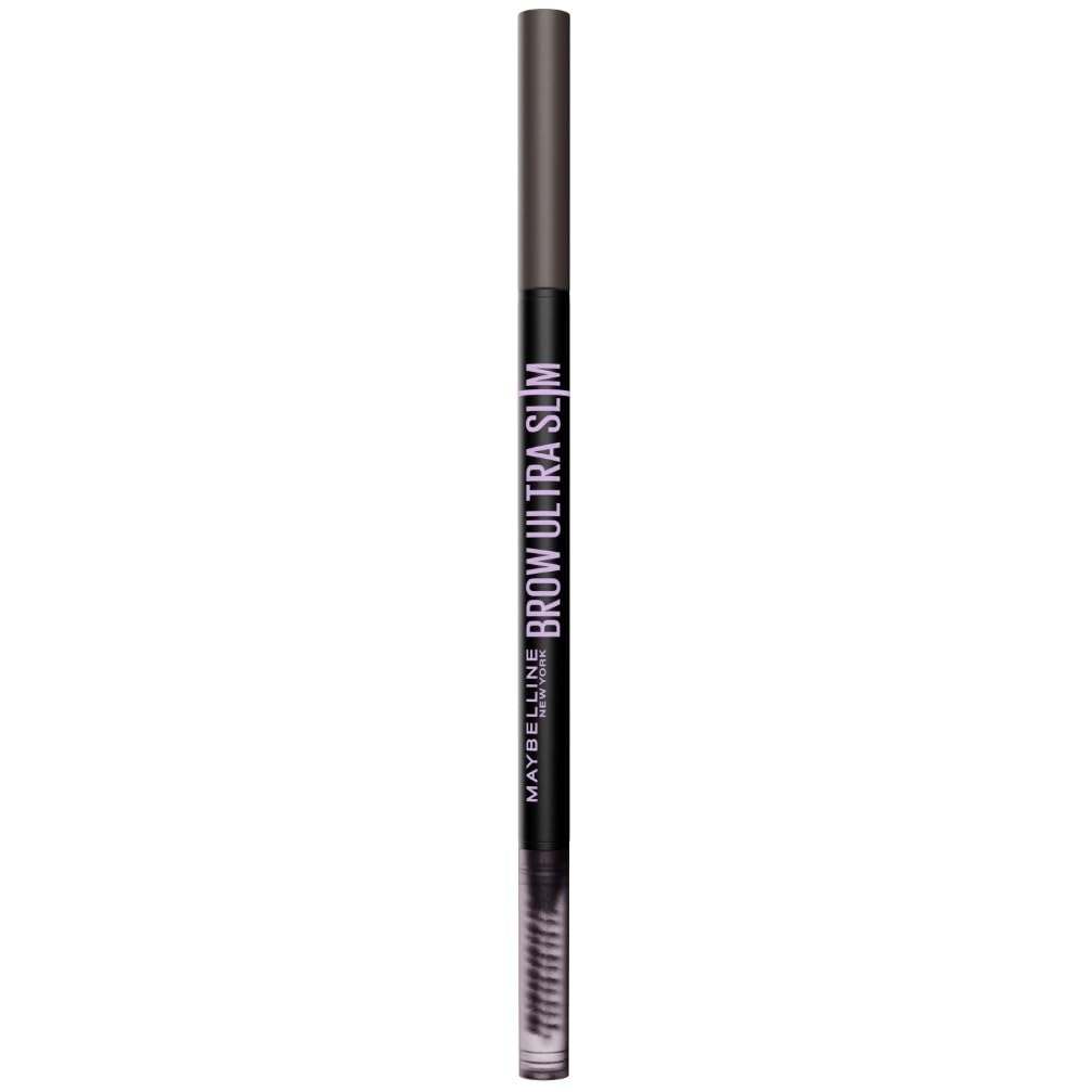 Maybelline New York Matita per Sopracciglia, Sopracciglia Definite, Formula Che Non Si Sfalda, Con Punta di Precisione e Pettinino, Brow Ultra Slim, Tonalità Black Brown, 7,2 g