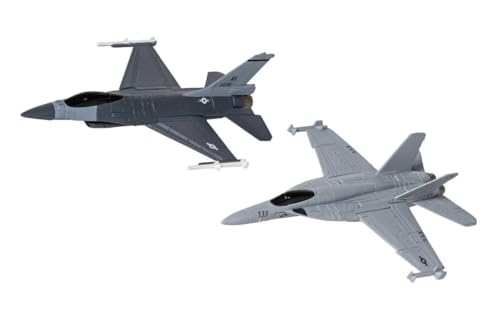 F-16 Fighting Falcon Fighter Aircraft and F/A-18 Super Hornet Fighter Aircraft Set of 2 Pieces US...