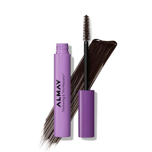 Almay Thickening & Tint Mascara, Instant Soft Full Volume, Conditions & Darkens Natural Lashes Over Time, No Flaking or Clumping (Packaging May Vary), 403 Black Brown, 0.28 fl oz