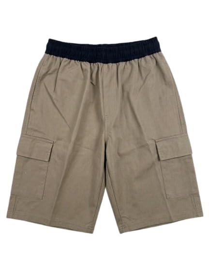 Cargo Shorts for Men's | Cotton Blend Fabric Solid Casual Elastic Waist Comfortable-picture-21