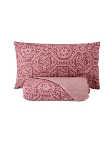Funda nórdica de algodón Saray textil hogar transpirable lavable reversible 2