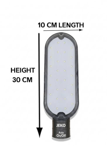 Image of 36W LED Street Light with Auto On /Off Sensor | Dusk to Dawn Outdoor Light | IP65 Waterproof & Dustproof | BIS Approved | Polycarbonate Body | Energy Efficient Street Lamp | Corded Electric