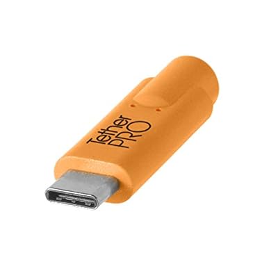 TetherPro USB-C إلى USB-C، 5 جيجابت في الثانية من الجيل الأول، 10 أقدام (3 أمتار)، برتقالي عالي الوضوح