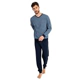  MASSANA pijama de hombre en color tejano P741338 - color: TEJANO